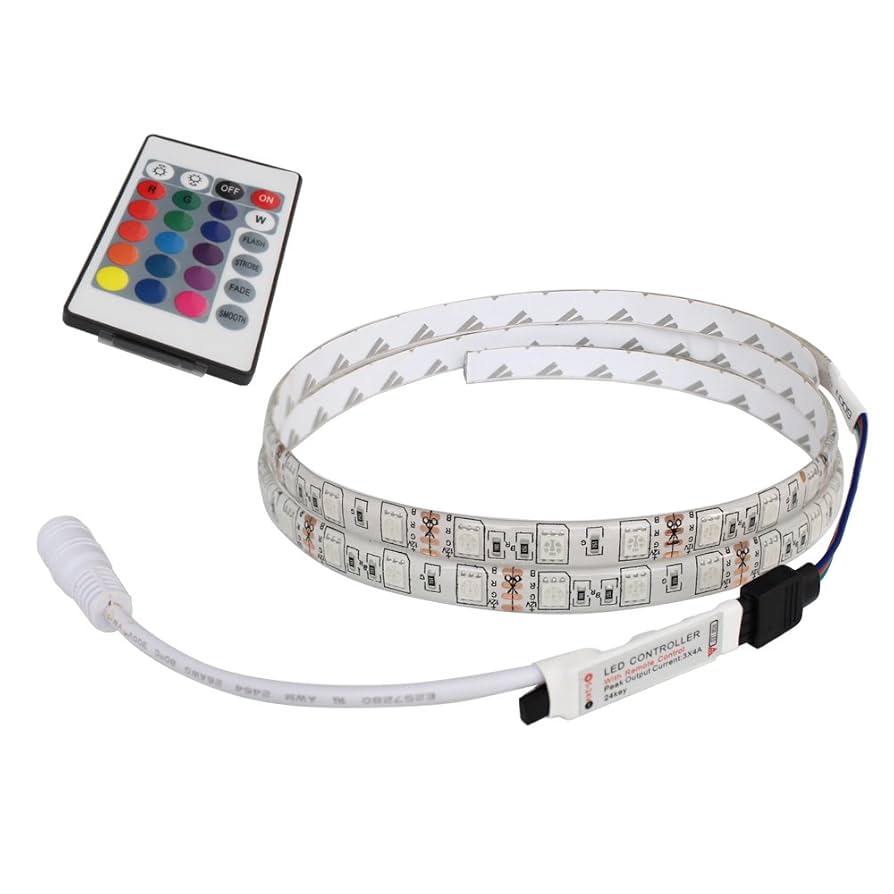 Amazon.co.jp: 12V フルカラー（RGB） LEDテープライト 50cm 3